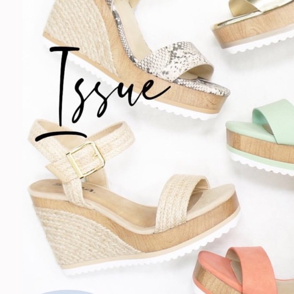 Best Seller! Soda Sutter Tan Jute Espadrille Wedge Sandal - Picture 3 of 8